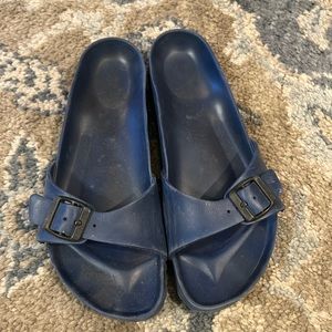 Blue Birkenstock madrids